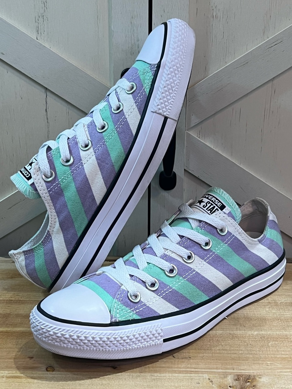 Converse Chuck Taylor All Star low-top Pastel Striped sneakers Unisex M 7 W 9
